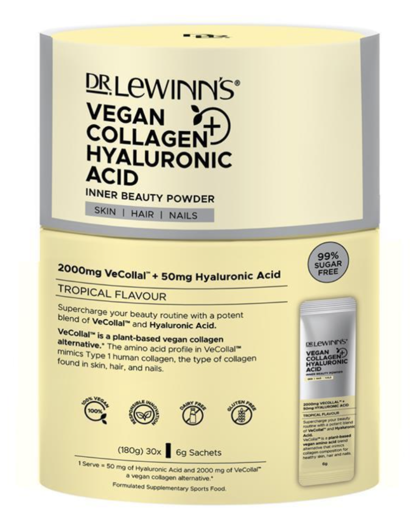 Dr LeWinn's Vegan Collagen Hyaluronic Acid Tropical Flavour Powder